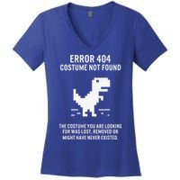 Halloween Error 404 Costume Not Found Coding Programmer Geek Women's V-Neck T-Shirt