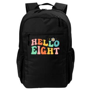 Hello Eight 8 Year Old 8th Birthday Girl Age 8 BDay Groovy Daily Commute Backpack