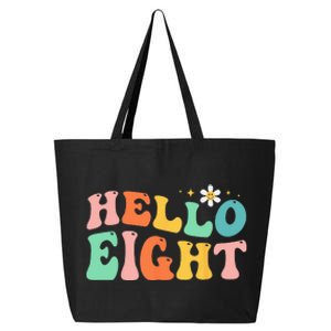 Hello Eight 8 Year Old 8th Birthday Girl Age 8 BDay Groovy 25L Jumbo Tote