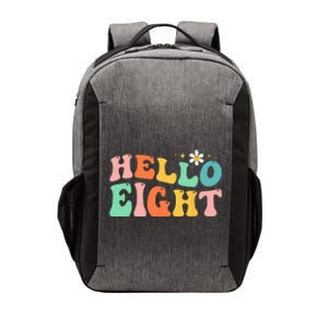 Hello Eight 8 Year Old 8th Birthday Girl Age 8 BDay Groovy Vector Backpack