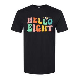 Hello Eight 8 Year Old 8th Birthday Girl Age 8 BDay Groovy Softstyle CVC T-Shirt