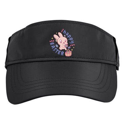 Happy Easter Adorable Bunny Adult Drive Performance Visor
