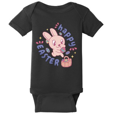 Happy Easter Adorable Bunny Baby Bodysuit
