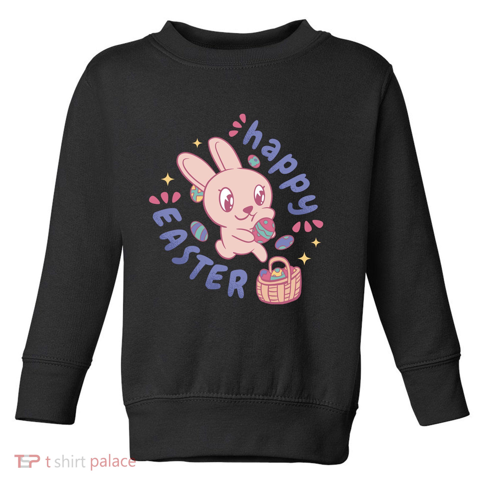 Happy Easter Adorable Bunny Toddler Sweatshirt