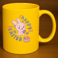 Happy Easter Adorable Bunny 11oz C Handle Ceramic Mug