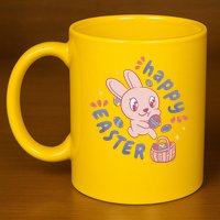 Happy Easter Adorable Bunny 11oz C Handle Ceramic Mug
