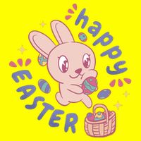 Happy Easter Adorable Bunny 11oz C Handle Ceramic Mug