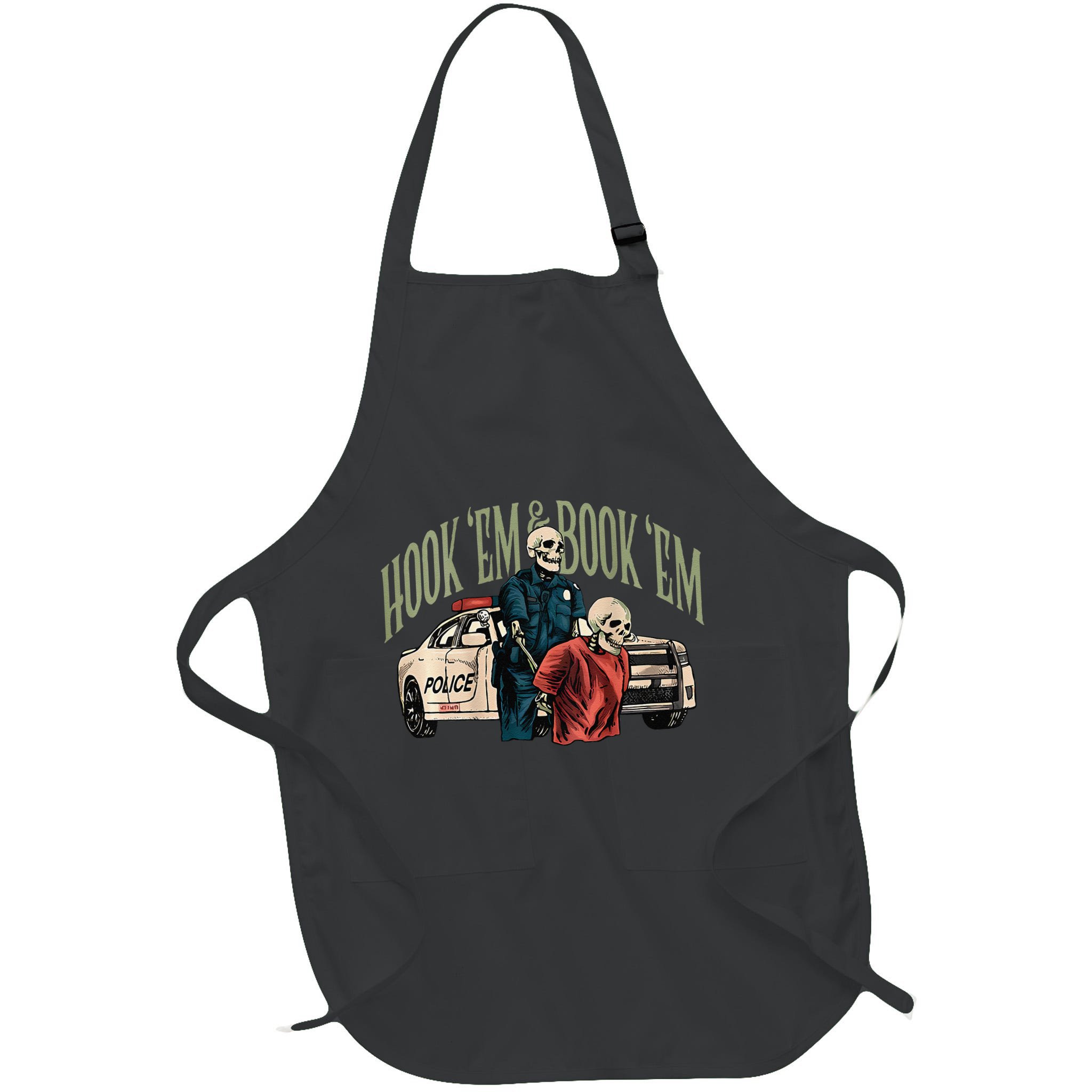 Hook Em And Book Em Gift Apron