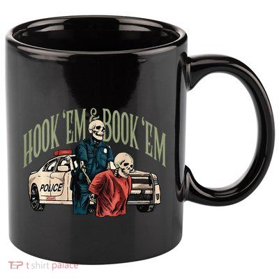 Hook Em And Book Em Gift 11oz C Handle Ceramic Mug