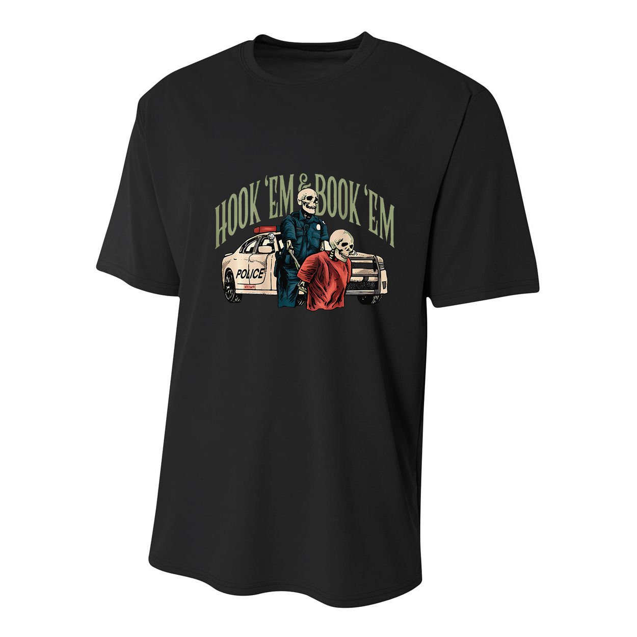 Hook Em And Book Em Gift Youth Performance Sprint T-Shirt
