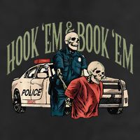Hook Em And Book Em Gift Golf Towel