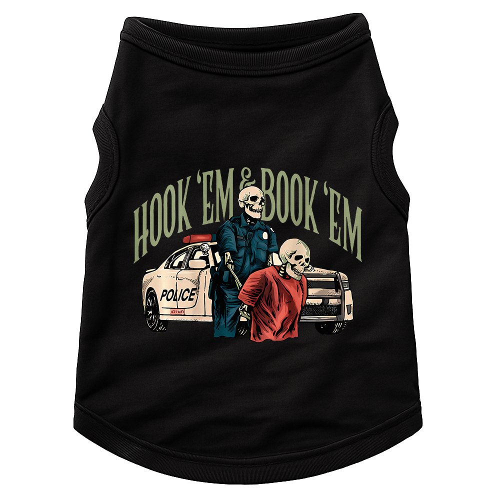 Hook Em And Book Em Doggie Tank