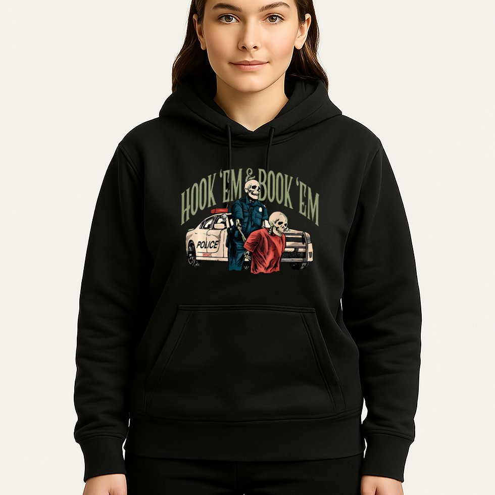 Hook Em And Book Em Hoodie
