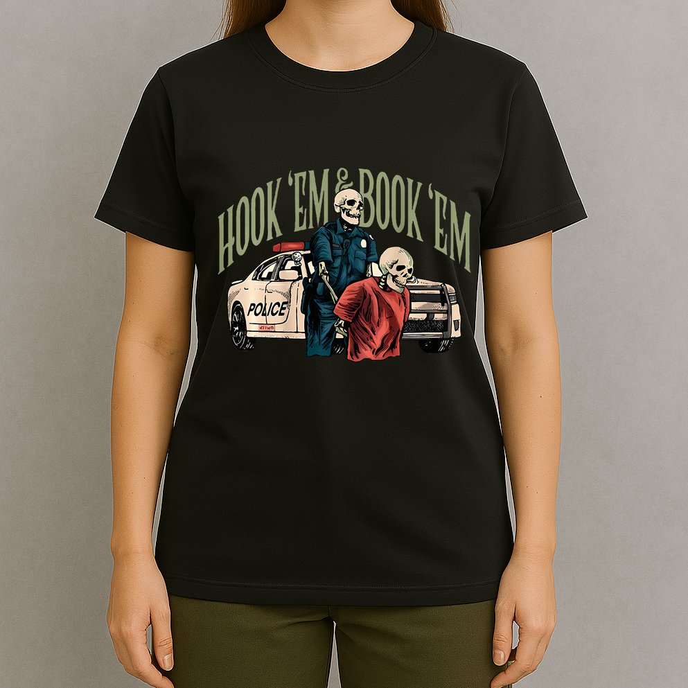 Hook Em And Book Em T-Shirt