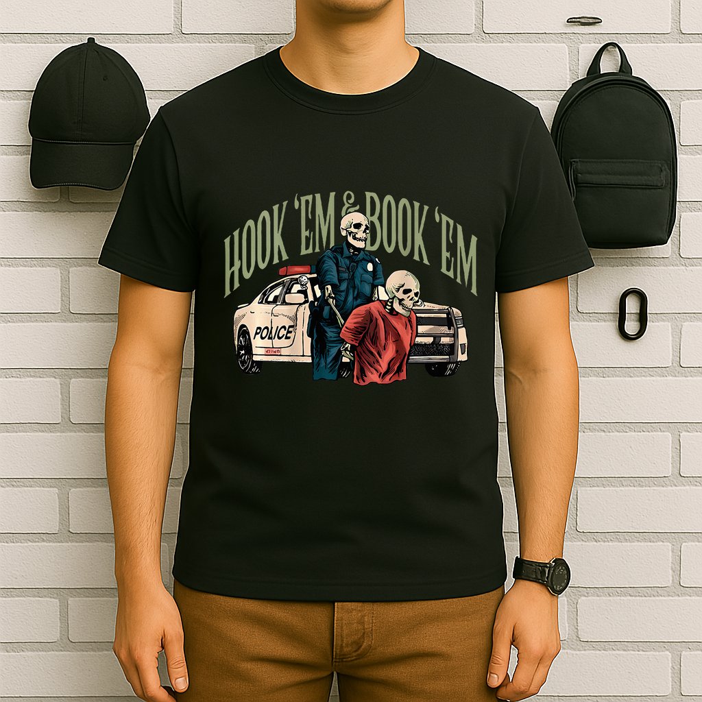 Hook Em And Book Em T-Shirt