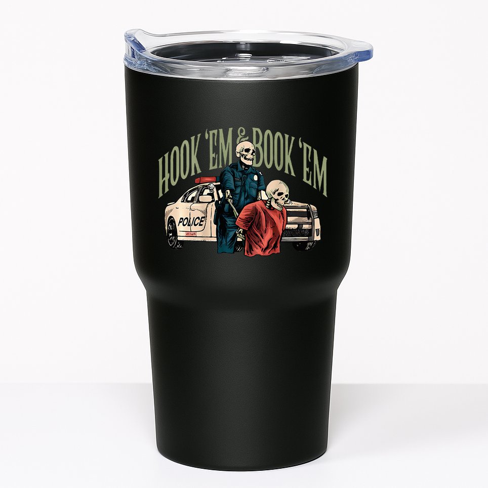 Hook Em And Book Em Tumbler