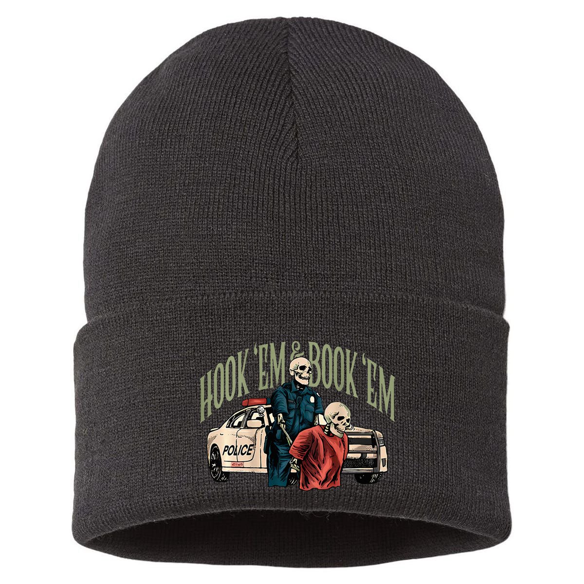 Hook Em And Book Em Sustainable Knit Beanie