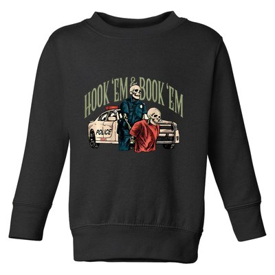 Hook Em And Book Em Toddler Sweatshirt