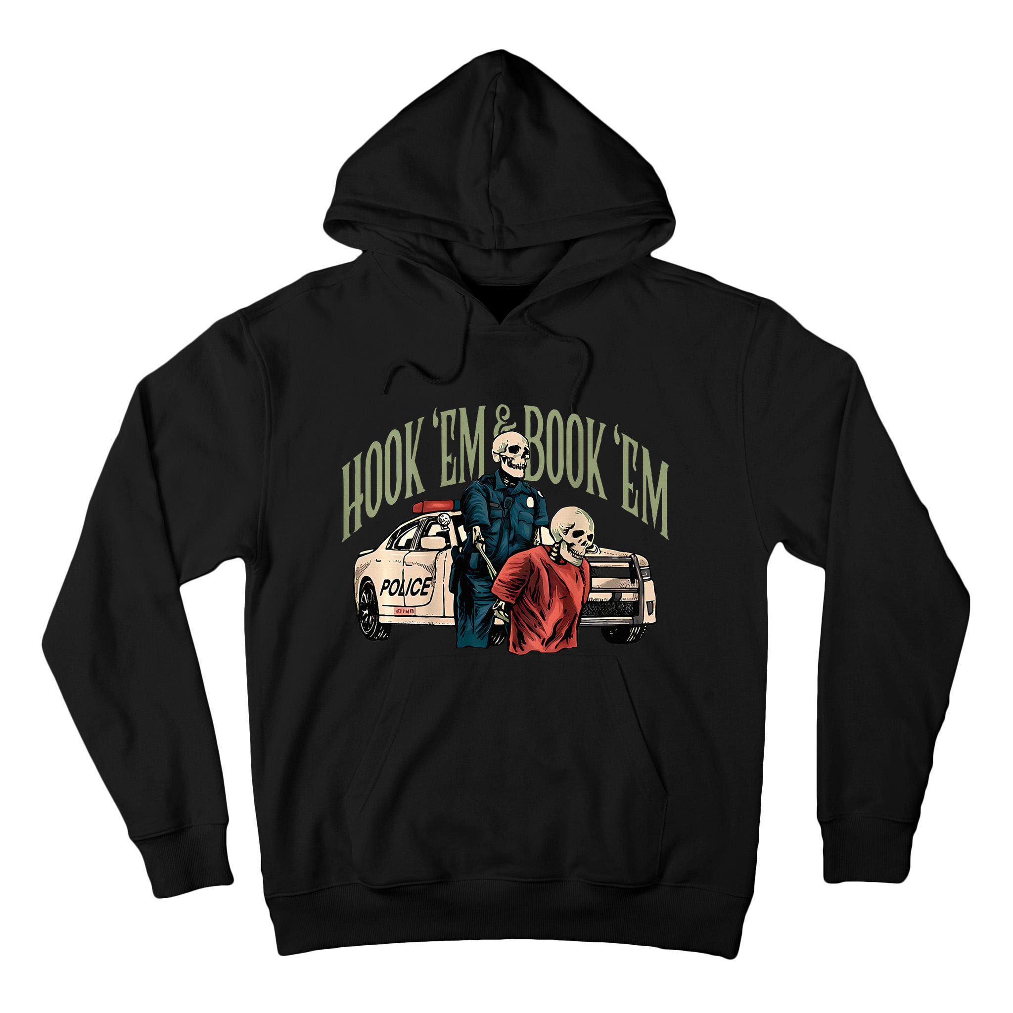 Hook Em And Book Em Tall Hoodie