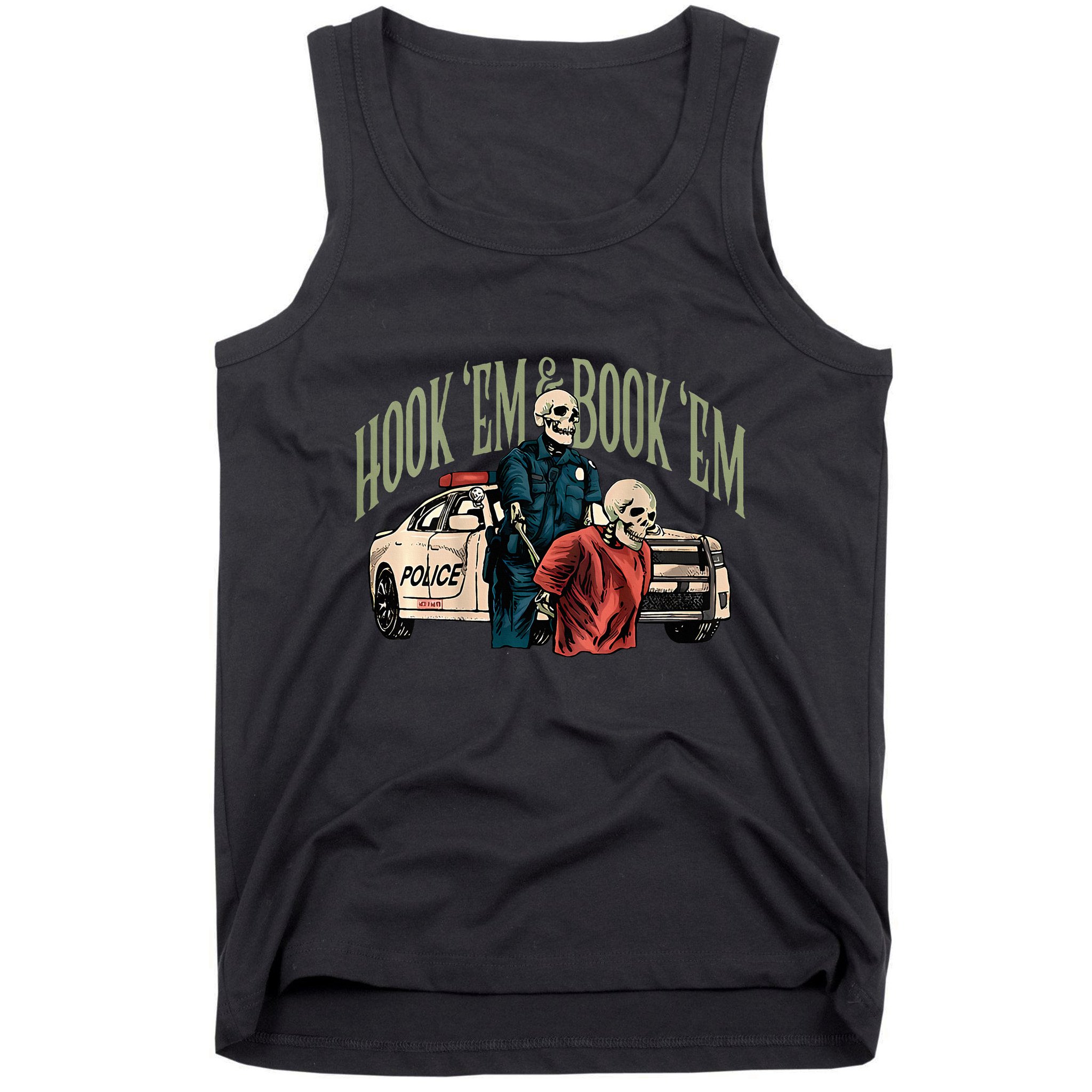 Hook Em And Book Em Tank Top