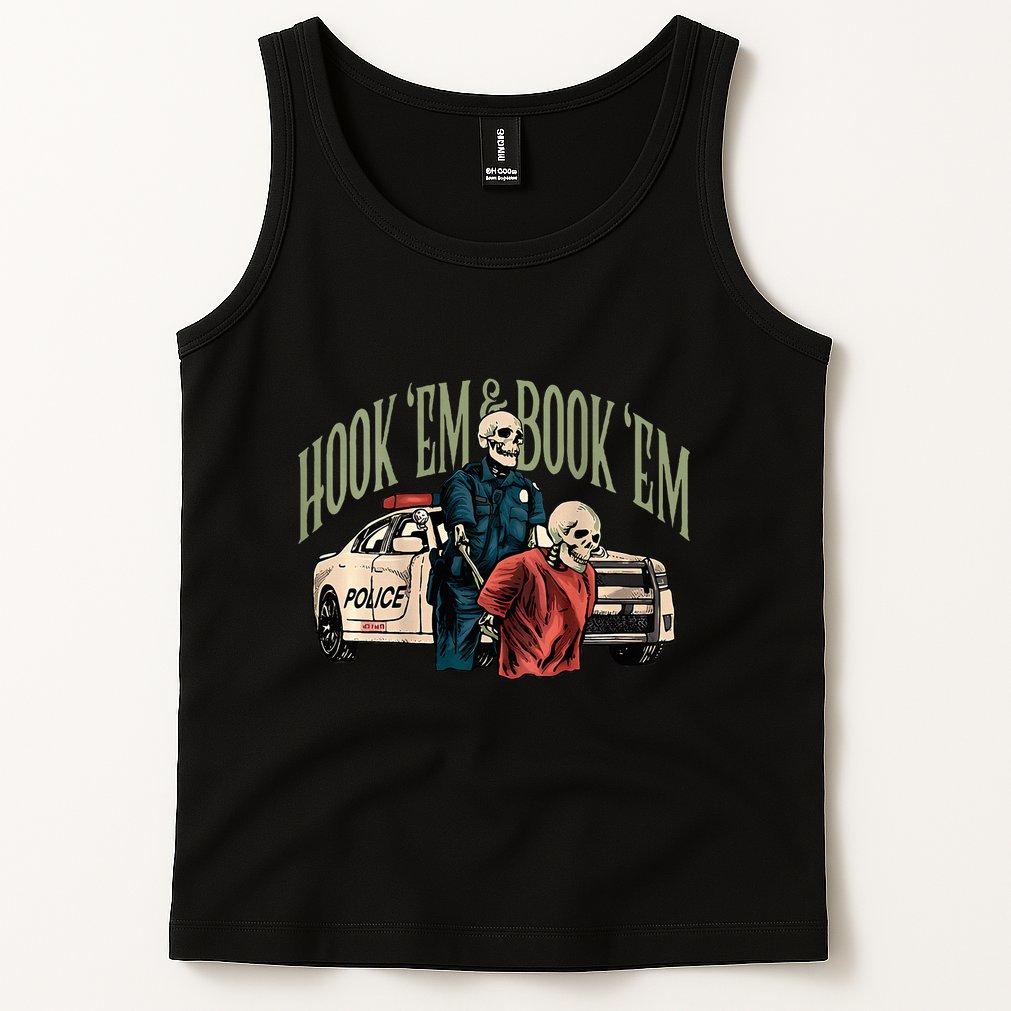 Hook Em And Book Em Tank Top