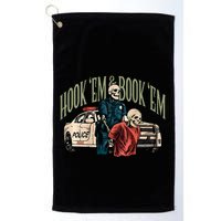 Hook Em And Book Em Golf Towel