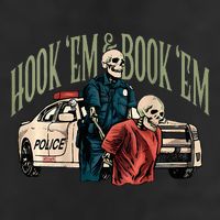 Hook Em And Book Em Golf Towel