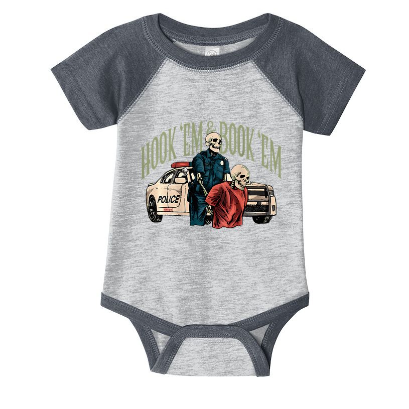 Hook Em And Book Em Infant Baby Jersey Bodysuit