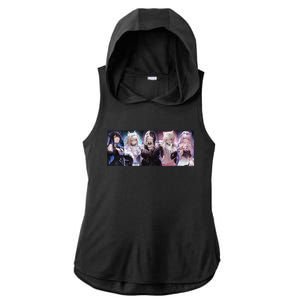 Hololive English Advent Halloween 2024 Ladies PosiCharge Tri-Blend Wicking Draft Hoodie Tank