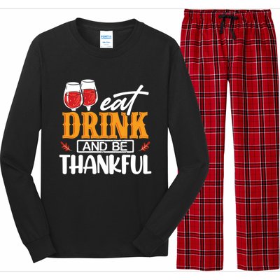 Holiday Eat And Be Thankful Gift Long Sleeve Pajama Set