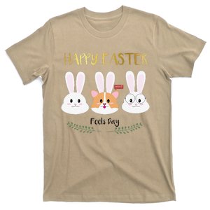 Happy Easter April Fools Day Bunnies And Corgi T-Shirt