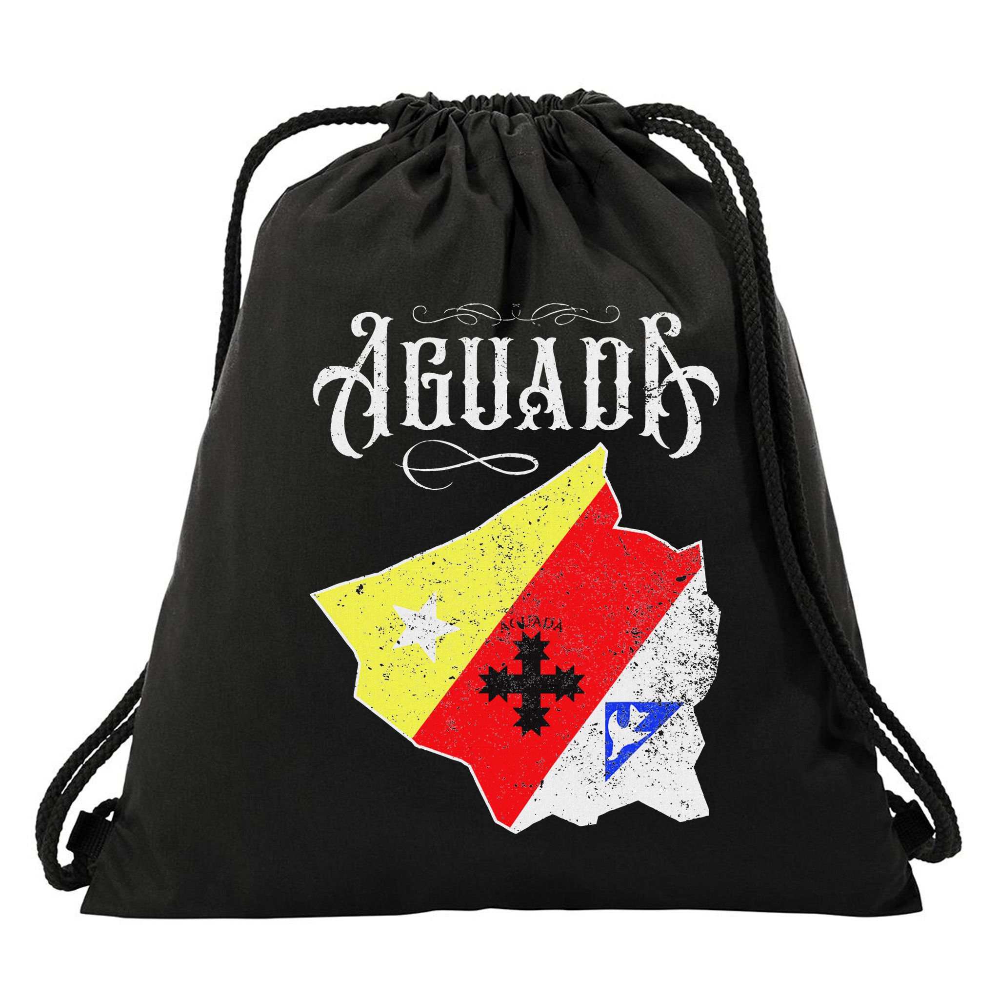 Hecho En Aguada Camisas De Puerto Rico Drawstring Bag