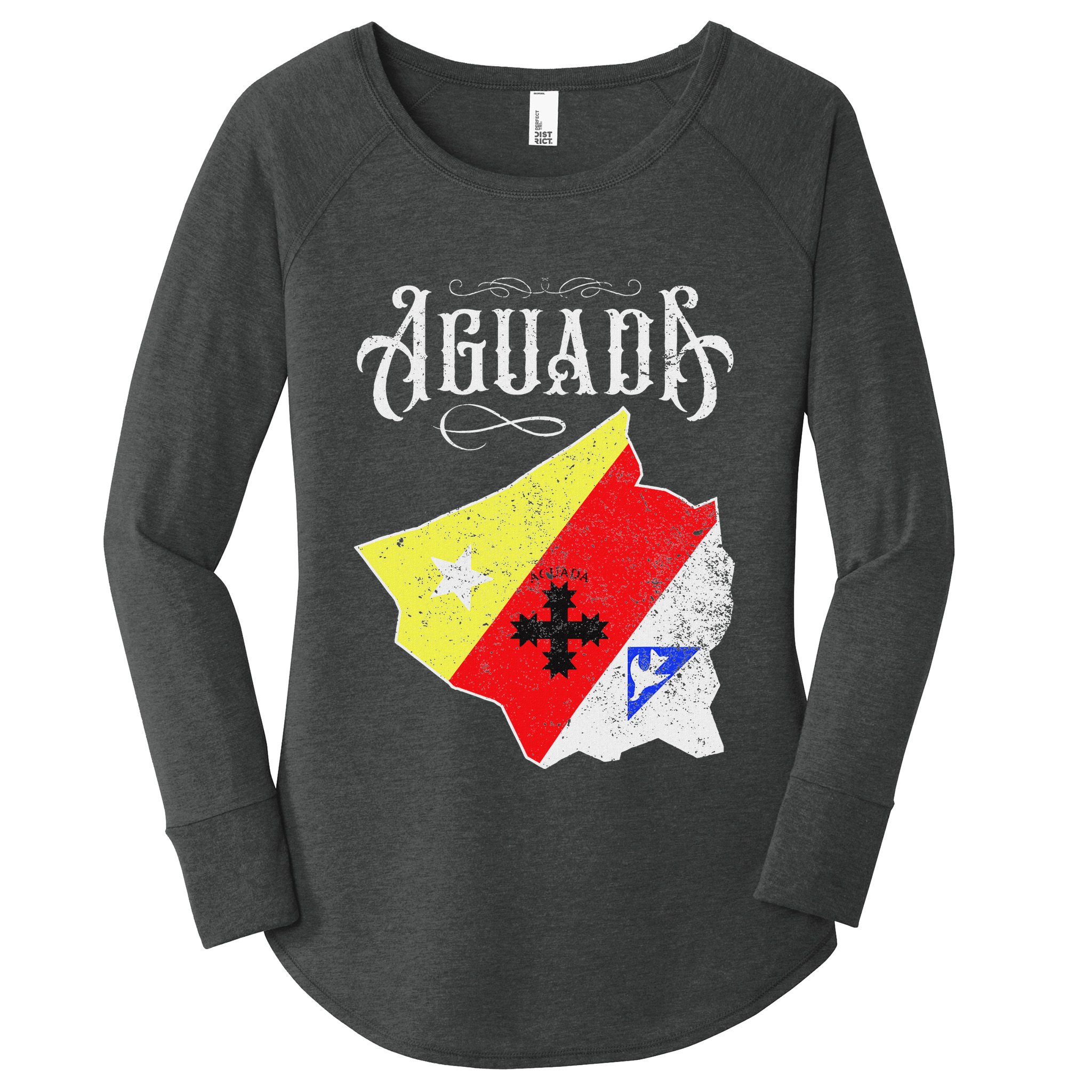 Hecho En Aguada Camisas De Puerto Rico Women's Perfect Tri Tunic Long Sleeve Shirt