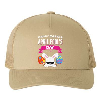 Happy Easter April Fool's Day Gift Easter Eggs Yupoong Adult 5-Panel Trucker Hat