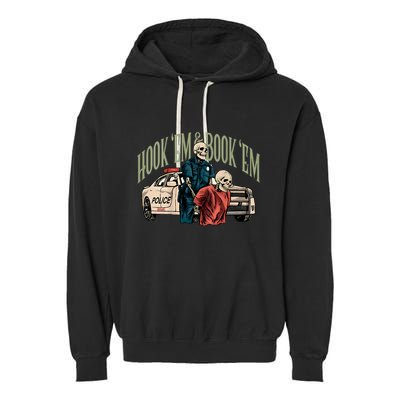 Hook Em And Book Em Garment-Dyed Fleece Hoodie