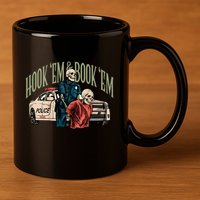 Hook Em And Book Em 11oz C Handle Ceramic Mug