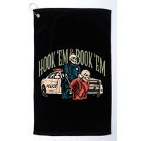 Hook Em And Book Em Golf Towel