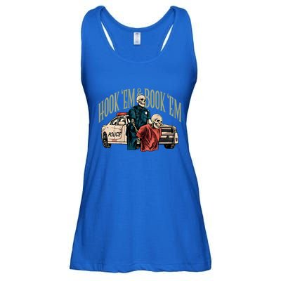 Hook Em And Book Em Ladies Essential Flowy Tank