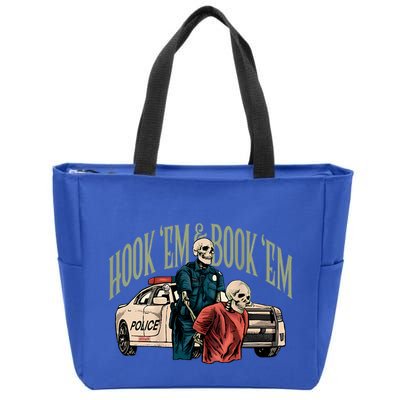 Hook Em And Book Em Zip Tote Bag