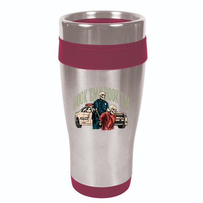 Hook Em And Book Em 16oz Travel Tumbler