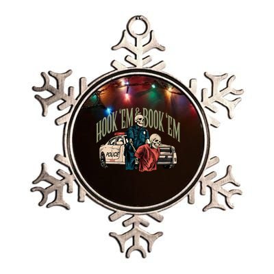 Hook Em And Book Em Metallic Star Ornament