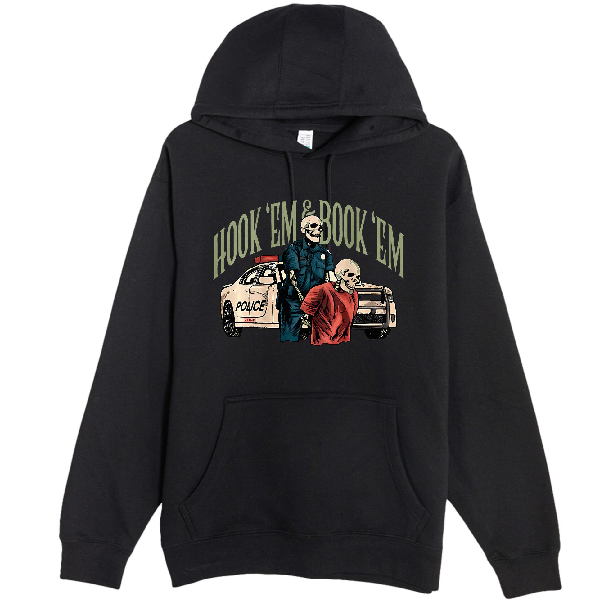 Hook Em And Book Em Premium Pullover Hoodie