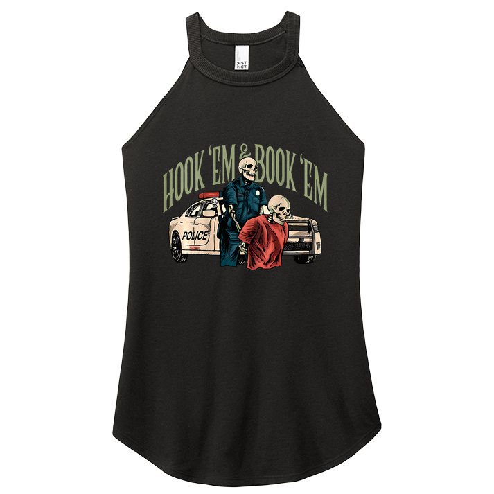 Hook Em And Book Em Women's Perfect Tri Rocker Tank