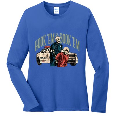 Hook Em And Book Em Ladies Long Sleeve Shirt