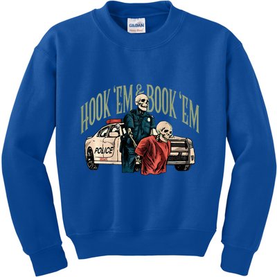 Hook Em And Book Em Kids Sweatshirt
