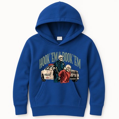 Hook Em And Book Em Kids Hoodie