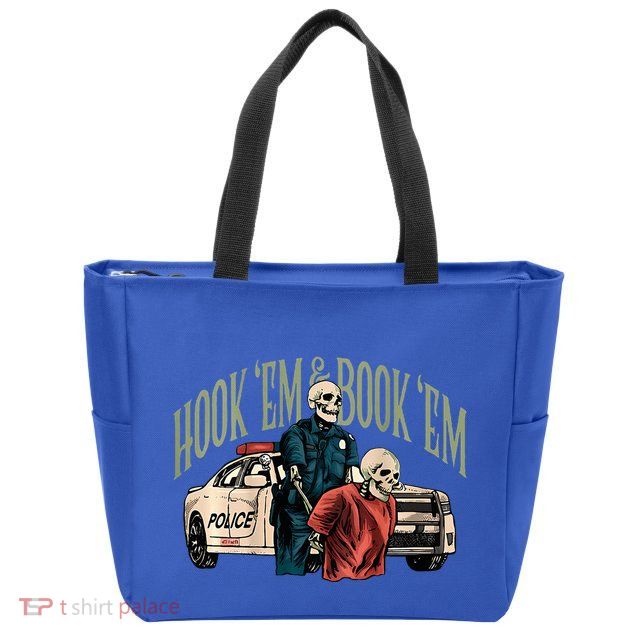 Hook Em And Book Em Zip Tote Bag
