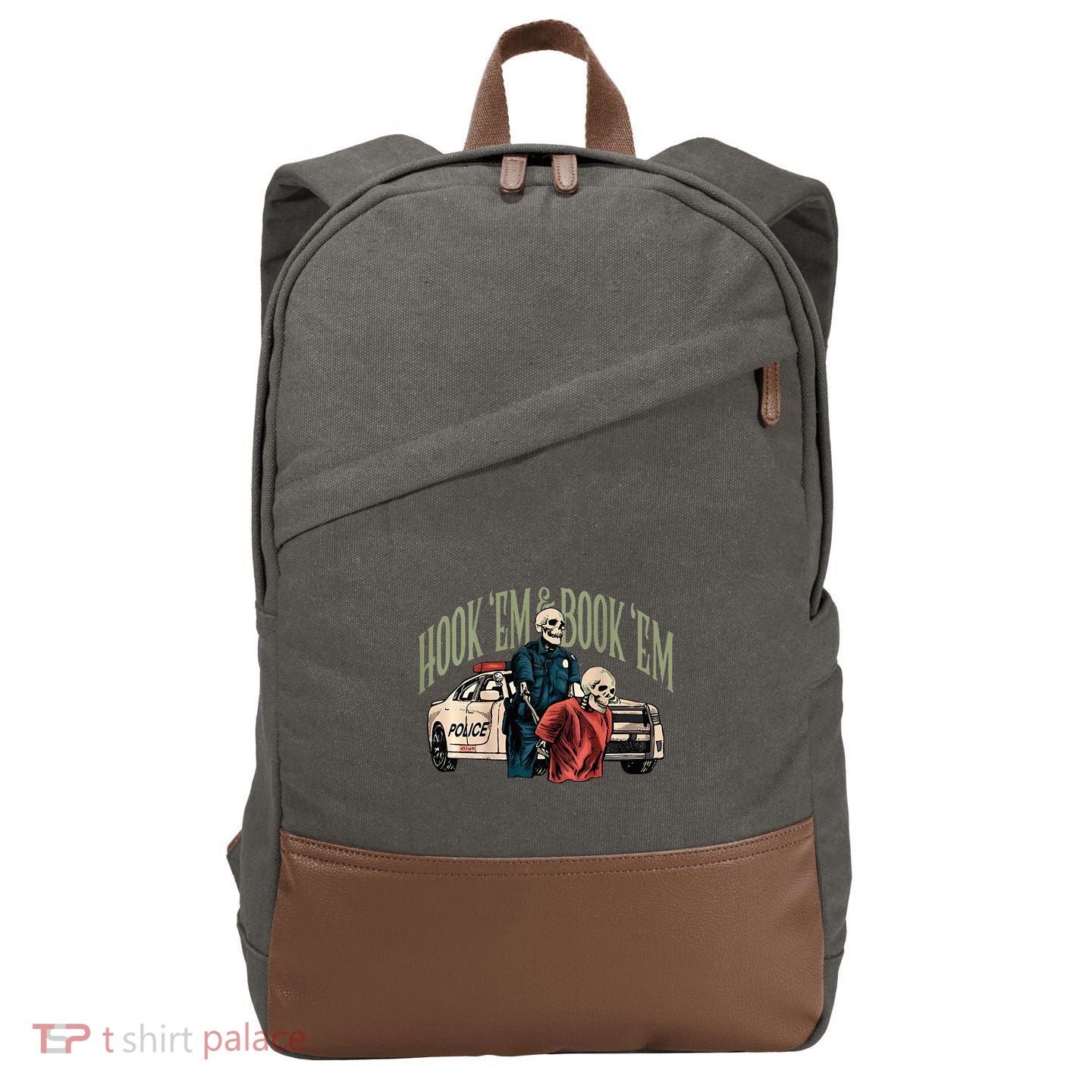 Hook Em And Book Em Cotton Canvas Backpack
