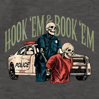 Hook Em And Book Em Vector Backpack