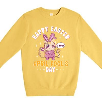 Happy Easter April Fools Day Prank Jokester Holiday Gift Premium Crewneck Sweatshirt